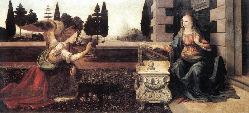  Leonardo  Da Vinci The Annunciation d china oil painting image